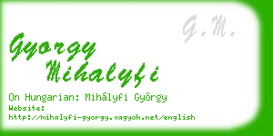 gyorgy mihalyfi business card