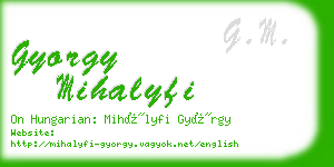 gyorgy mihalyfi business card